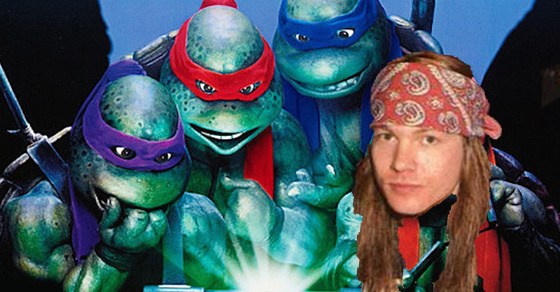 Axl Rose Was Late for a Gig in 1991 Because He Was Too Busy Watching Ninja Turtles