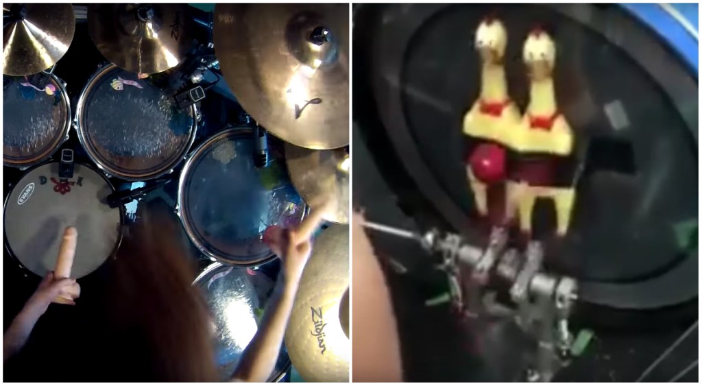 Metallica vs. Dildos, Gummihuhn vs. Double Bass: Diese Drummer sind die Helden des Tages