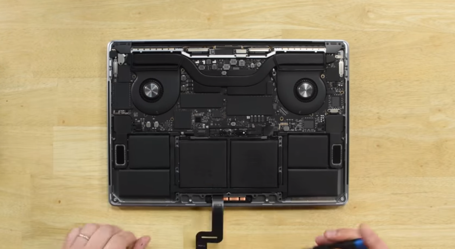Das MacBook Pro von Innen.