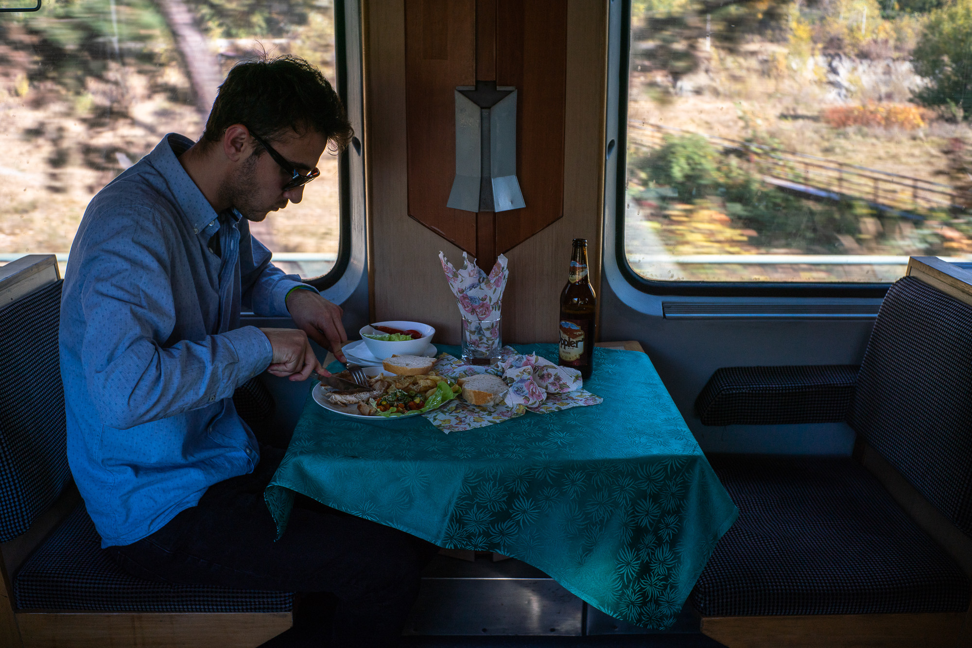 foame in tren