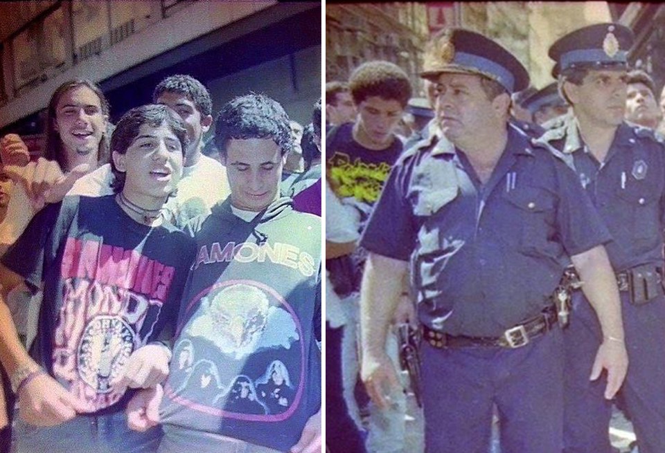 Fotos inéditas del motín por las entradas de los Ramones en Argentina 96