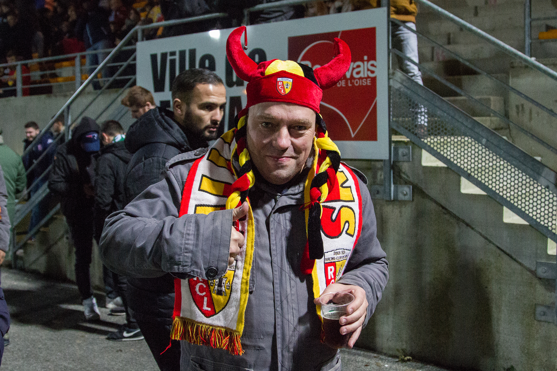 Supporters de Lens contre le Red Star à Beauvais