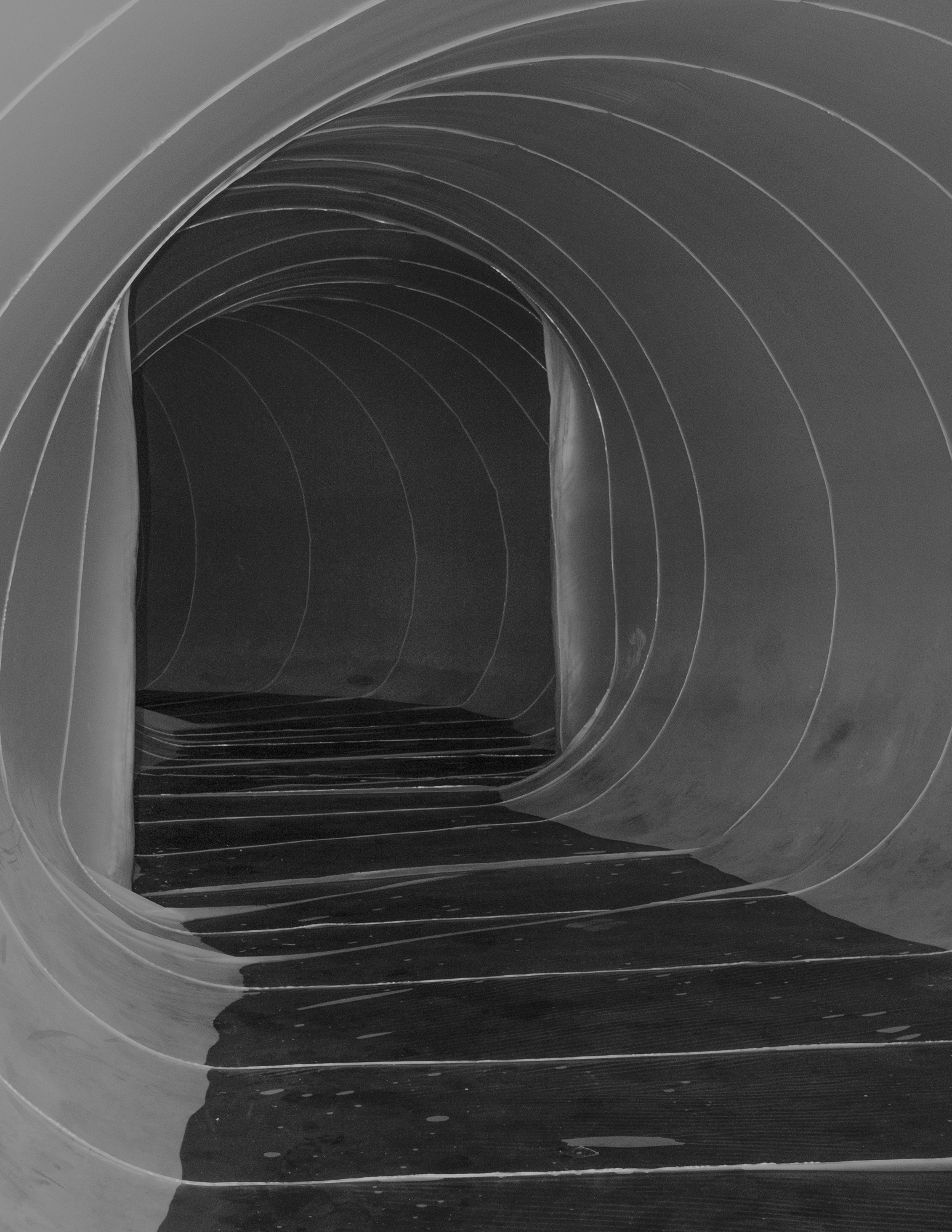 Black and white tunnel