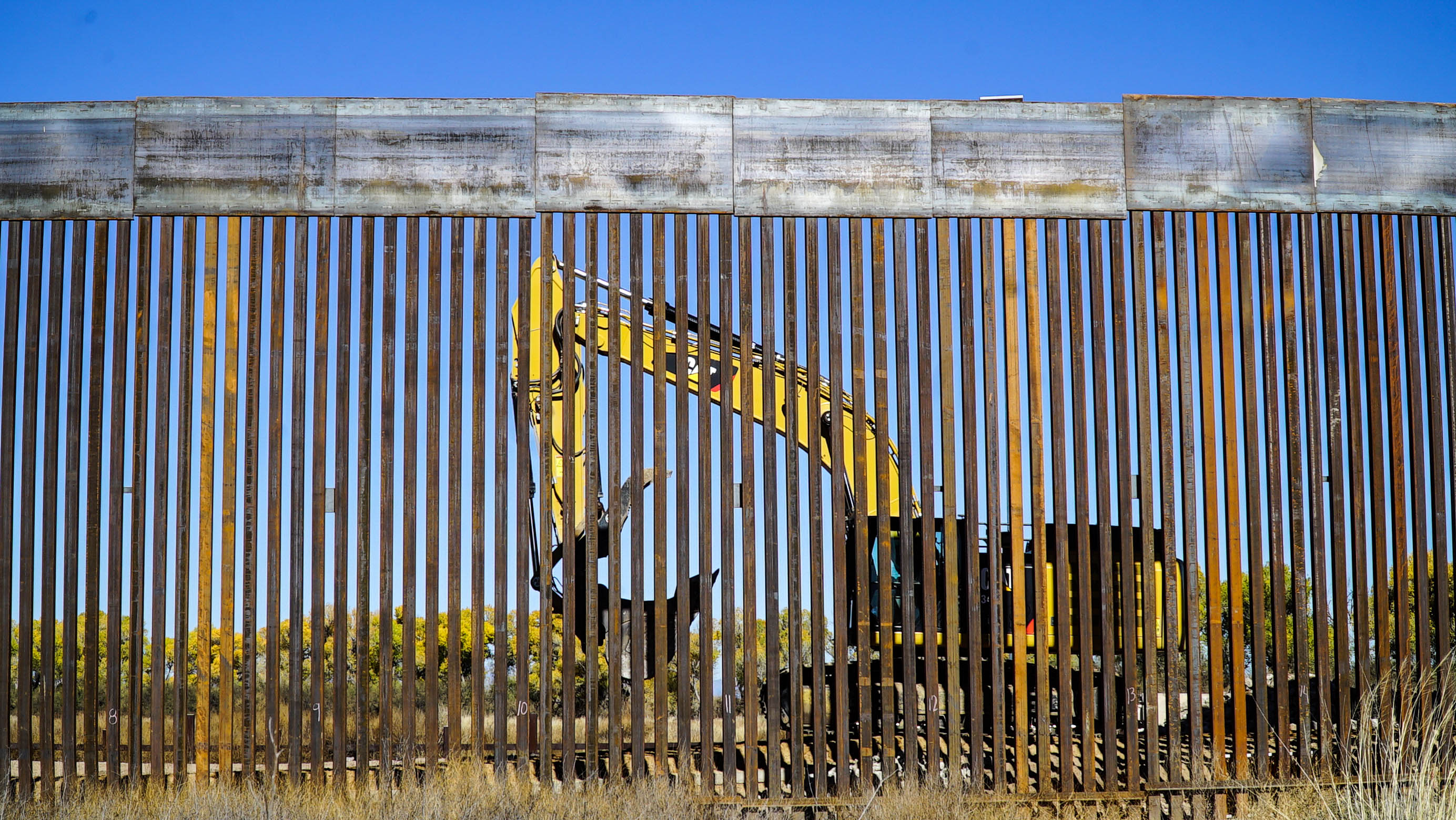 Border wall view from Mexico