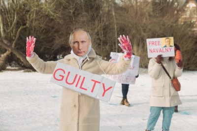 Putin met bloed aan z'n handen