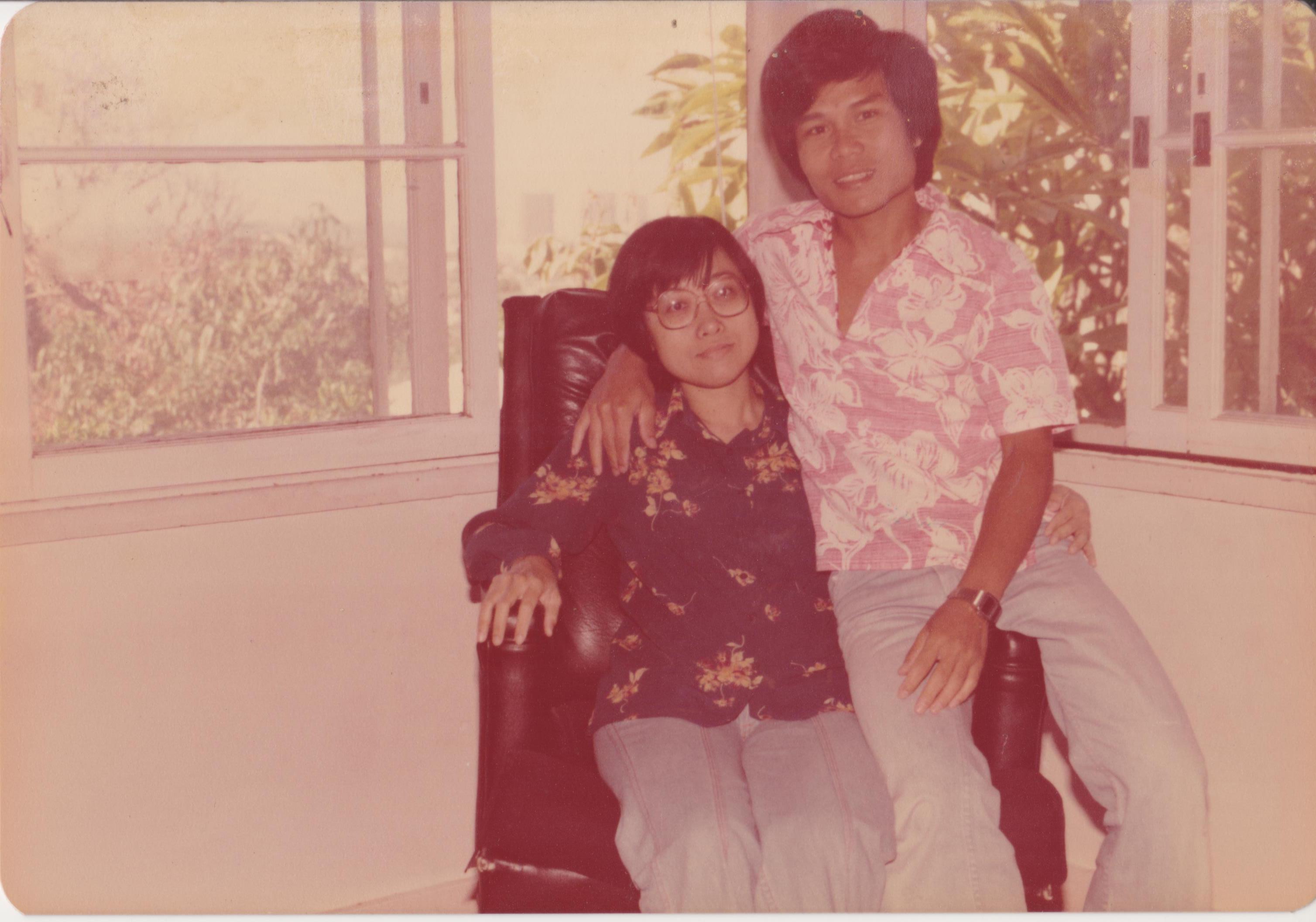 Shui-Meng and Sombath when students in Hawaii in the 1970s