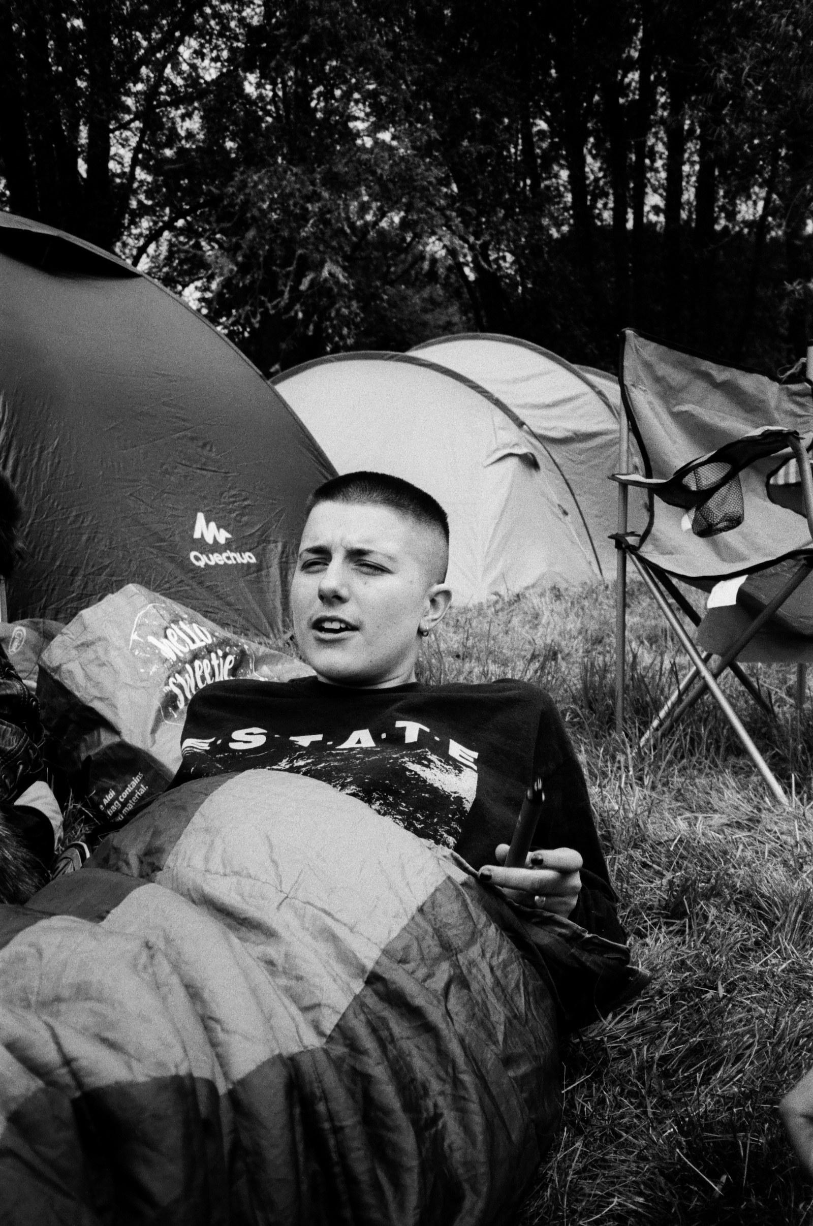 Oli, 26, at Flesh Festival, 2022. Photo by Jesse Glazzard.