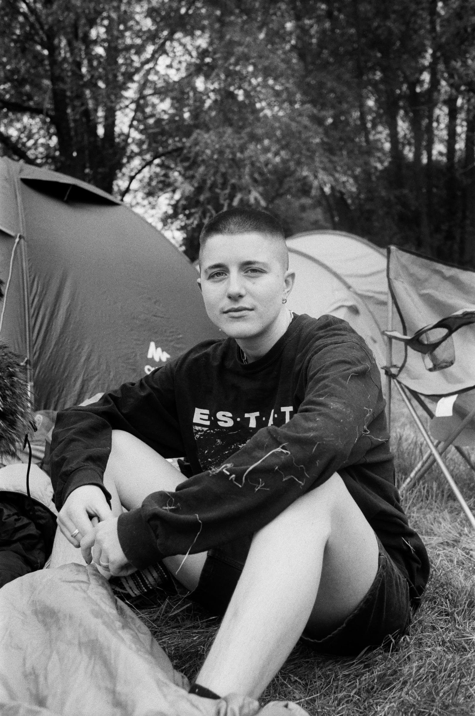 Oli, 26, at Flesh Festival, 2022. Photo by Jesse Glazzard.