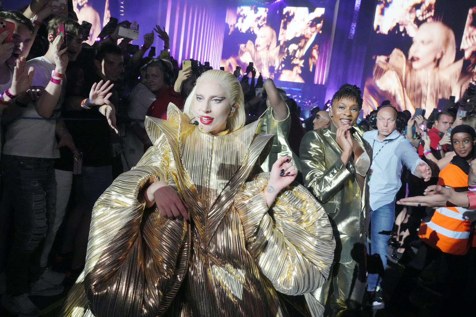 Lady Gaga performing at The Chromatica Ball in Stockholm, Sweden