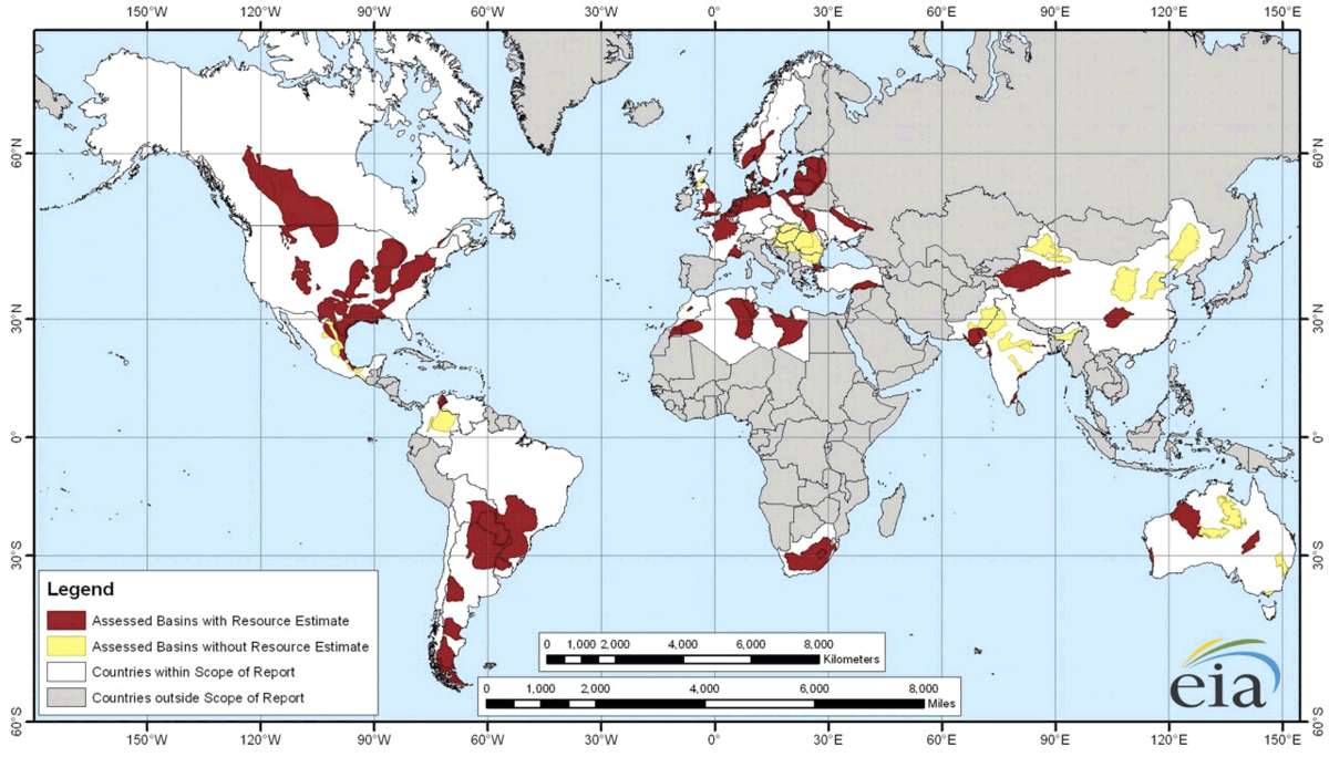Shale Gas Map from 2011