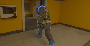 A player running through the offices in Lockdown Protocol